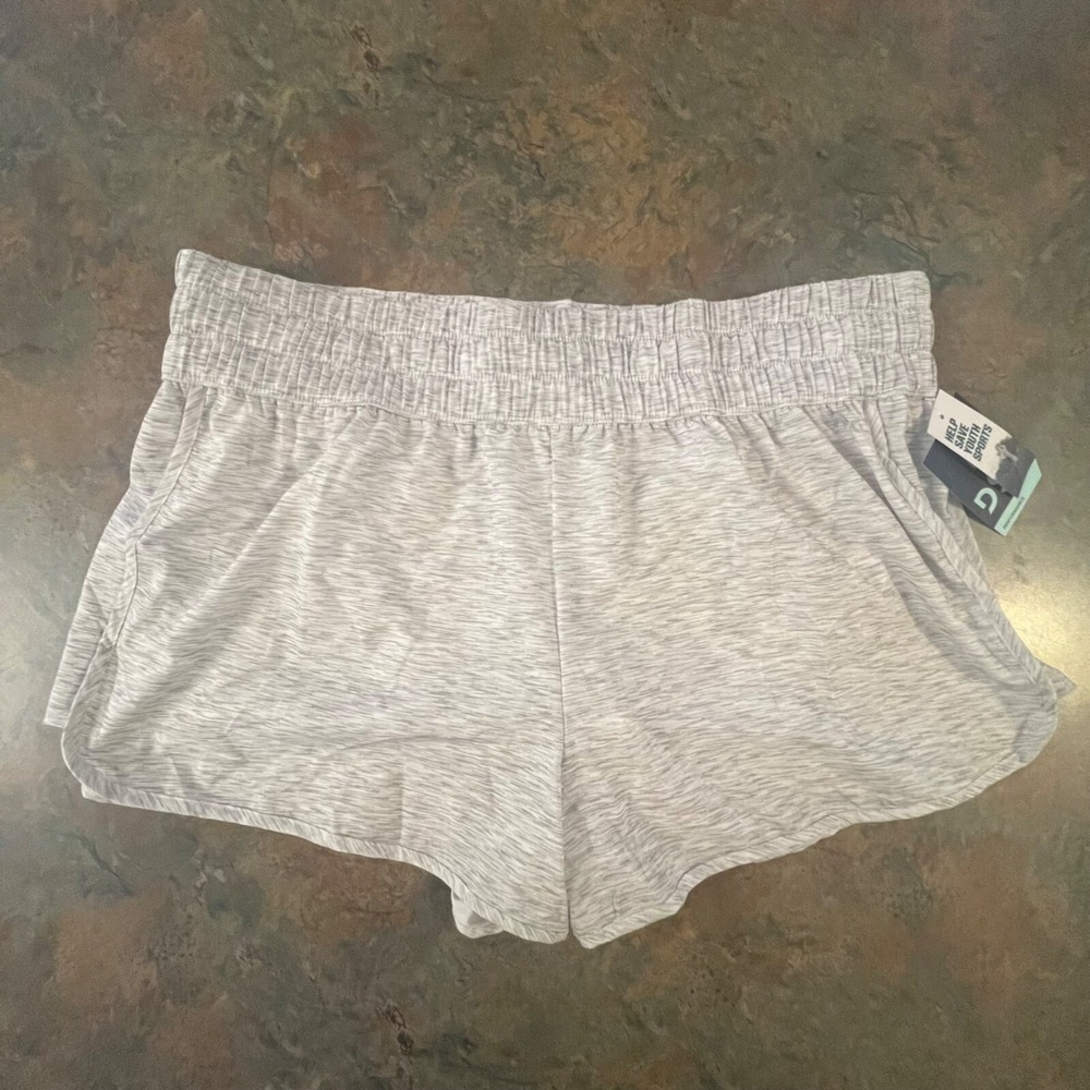 DSG Womens High-Rise Stride Shorts‎ With Built-In Brief Grey Size XL